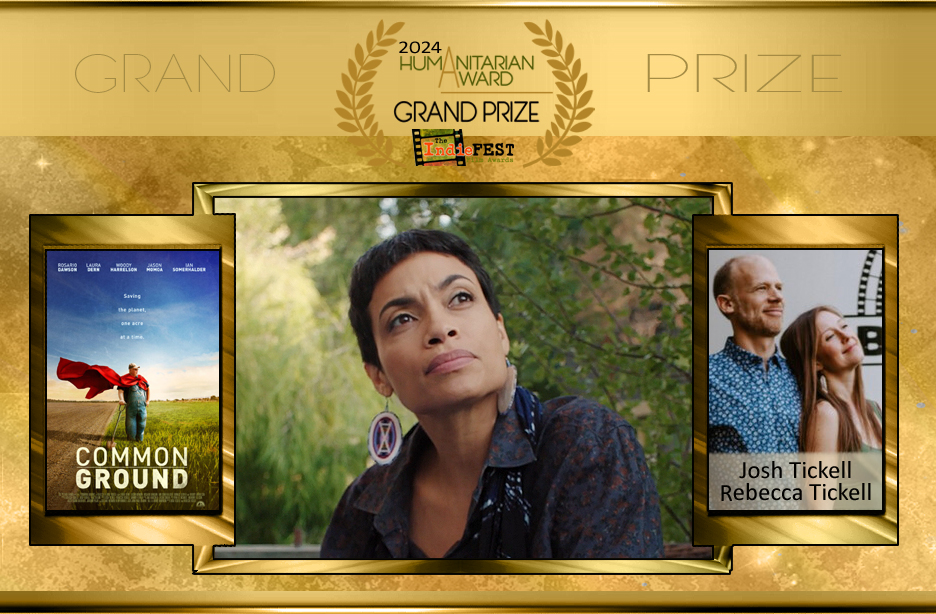 Congrats to Josh and Rebecca Tickell! Common Ground is a powerful  doc that champions regenerative farming as a path to healing our food, health, and future—featuring Laura Dern, Woody Harrelson, Donald Glover, and more. A must-see catalyst for change. theindiefest.com/humanitarian-a…