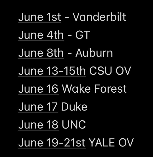 Camp and visits schedule!
<a href="/DexPreps/">DexPreps</a> <a href="/AL7AFootball/">Alabama7AFootball</a> <a href="/Coach_Nady/">Jeff Nady</a> <a href="/FBCoachK/">Chris Klenakis</a> <a href="/coachE_55/">Emil Ekiyor Jr.</a> <a href="/GeepWade/">Geep Wade</a> <a href="/CoachThornton61/">Jake Thornton</a> <a href="/CoachBenz_/">Coach Benz</a> <a href="/TrentKnapp/">Trent Knapp</a> <a href="/JeffNorrid1/">Jeff Norrid</a> <a href="/AShep79/">Austin Shepherd</a> <a href="/CoachWillFriend/">Will Friend</a> <a href="/CoachFKitchens/">Freddie Kitchens</a>