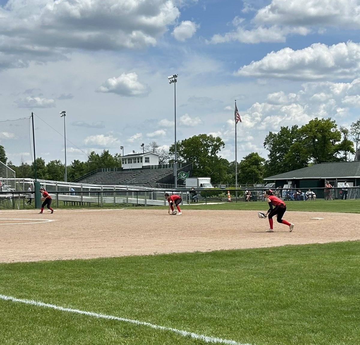 The Redwolves are running to the district finals! Clinton defeats Onsted 12-0! 
Good luck ladies and GO Redwolves!!🥎