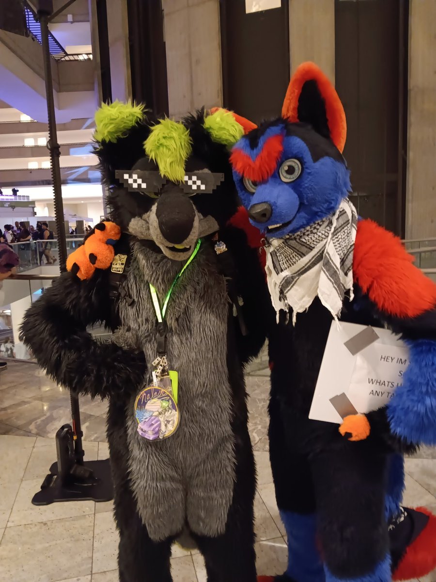 kalashthewolf's tweet photo. #FursuitFriday 
me and @Relicwolf7 at fwa 2025 https://t.co/JbV5R9F0xw