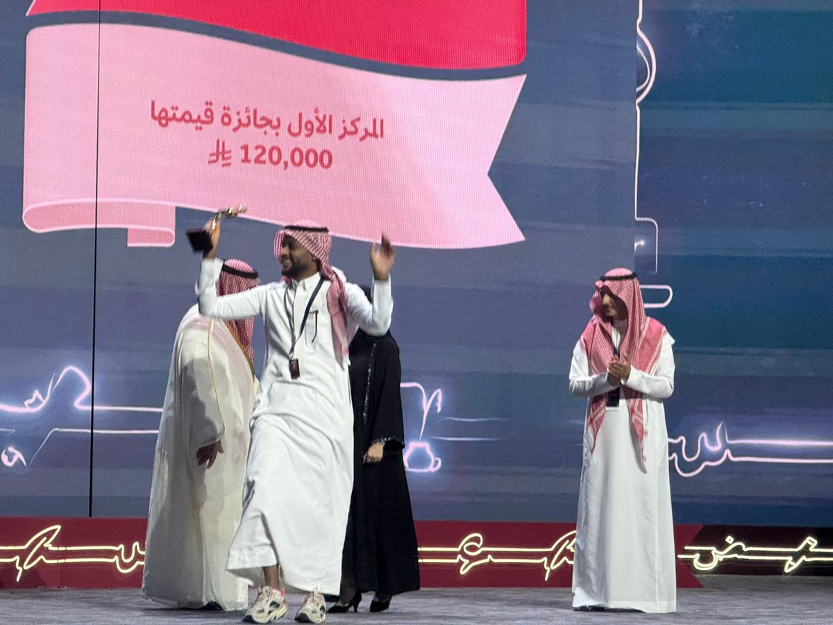 برق سناء "مقهى نيورون وفريق جمعية واثق" في سماء السمو وفي أفق الثقافة والأدب، لينالوا بفضل الله وتوفيقه "المركز الأول" في #الشريك_الأدبي عن الفئة (ب) على مستوى المملكة.
وكان التتويج اليوم في العاصمة #الرياض بحفل الشريك الأدبي.