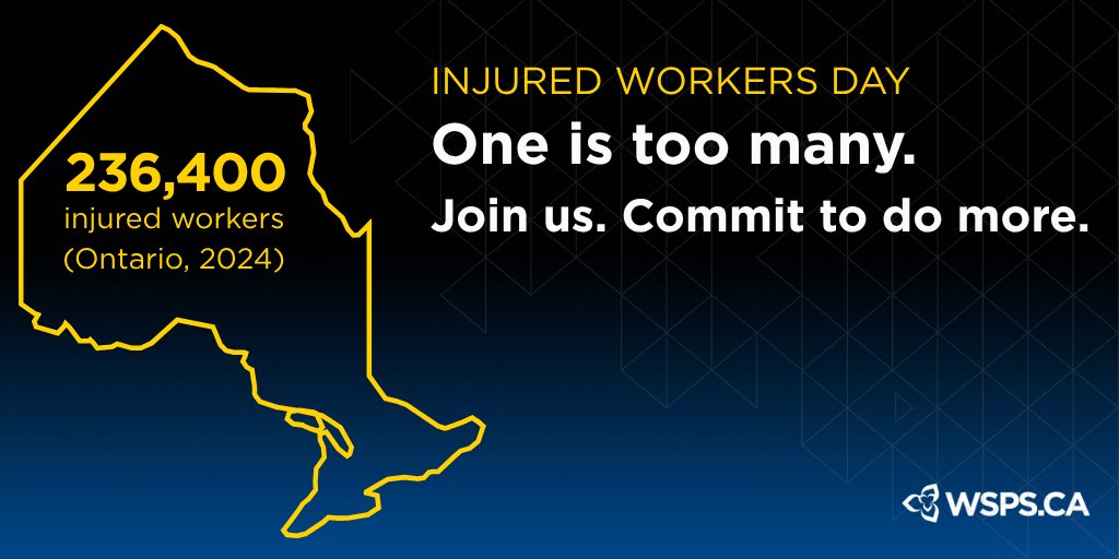 In 2024, 236,400 workplace injury claims were made in Ontario; 71,413 of these were serious enough that the person could not return to work the next day. 
*WSIB Safety Check - Claims Overview: Schedule 1 and 2. Retrieved May 30, 2025.

These statistics are more than numbers. They