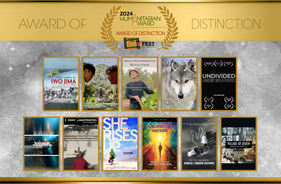 CONGRATULATIONS to all the 2024 IndieFEST Humanitarian Award Winners! The Judges are honored to present this significant award to these deserving filmmakers! We salute you and your desire to bring change to the world through excellent filmmaking!

theindiefest.com/humanitarian-a…