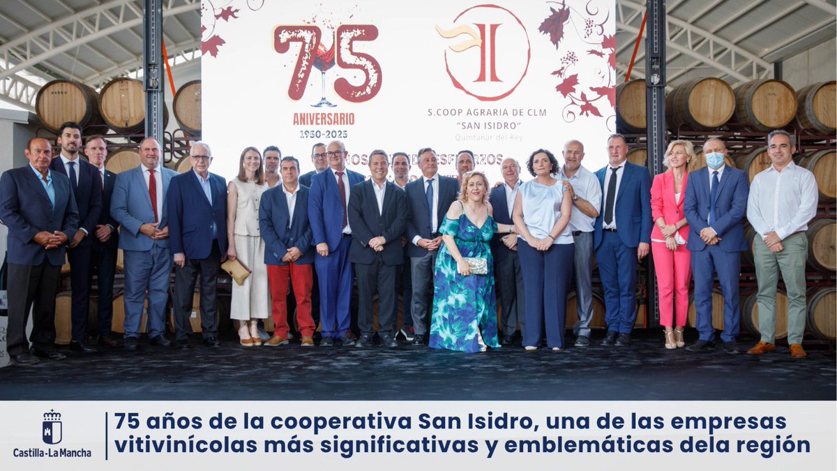 Consejería de Agricultura, Ganadería y Des. Rural (@agriculturaclm) on Twitter photo 🎂 El <a href="/gobjccm/">Gobierno de Castilla-La Mancha</a> felicita a la cooperativa San Isidro de Quintanar, una de las empresas vitivinícolas más significativas y emblemáticas de Castilla-La Mancha
ℹ️ castillalamancha.es/node/402758
#CLM 🎂 El <a href="/gobjccm/">Gobierno de Castilla-La Mancha</a> felicita a la cooperativa San Isidro de Quintanar, una de las empresas vitivinícolas más significativas y emblemáticas de Castilla-La Mancha
ℹ️ castillalamancha.es/node/402758
#CLM