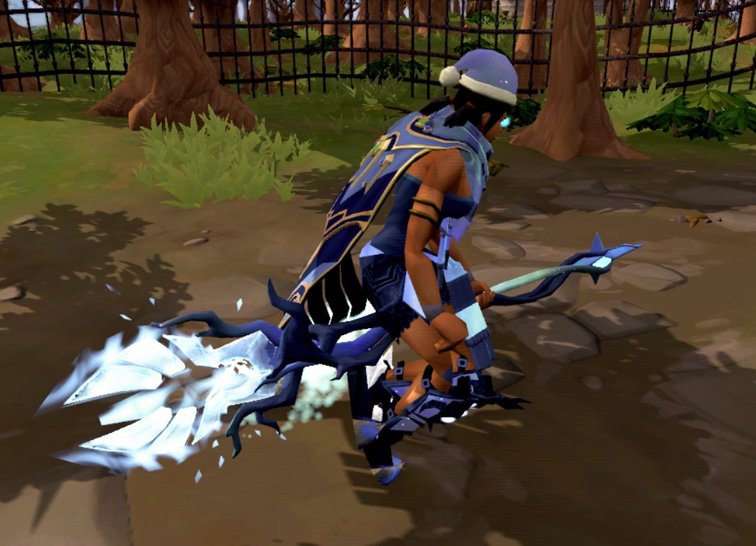 Casually drifting through Gielinor on my Staff of Armadyl… This witch’s ride animation hits different. 💙