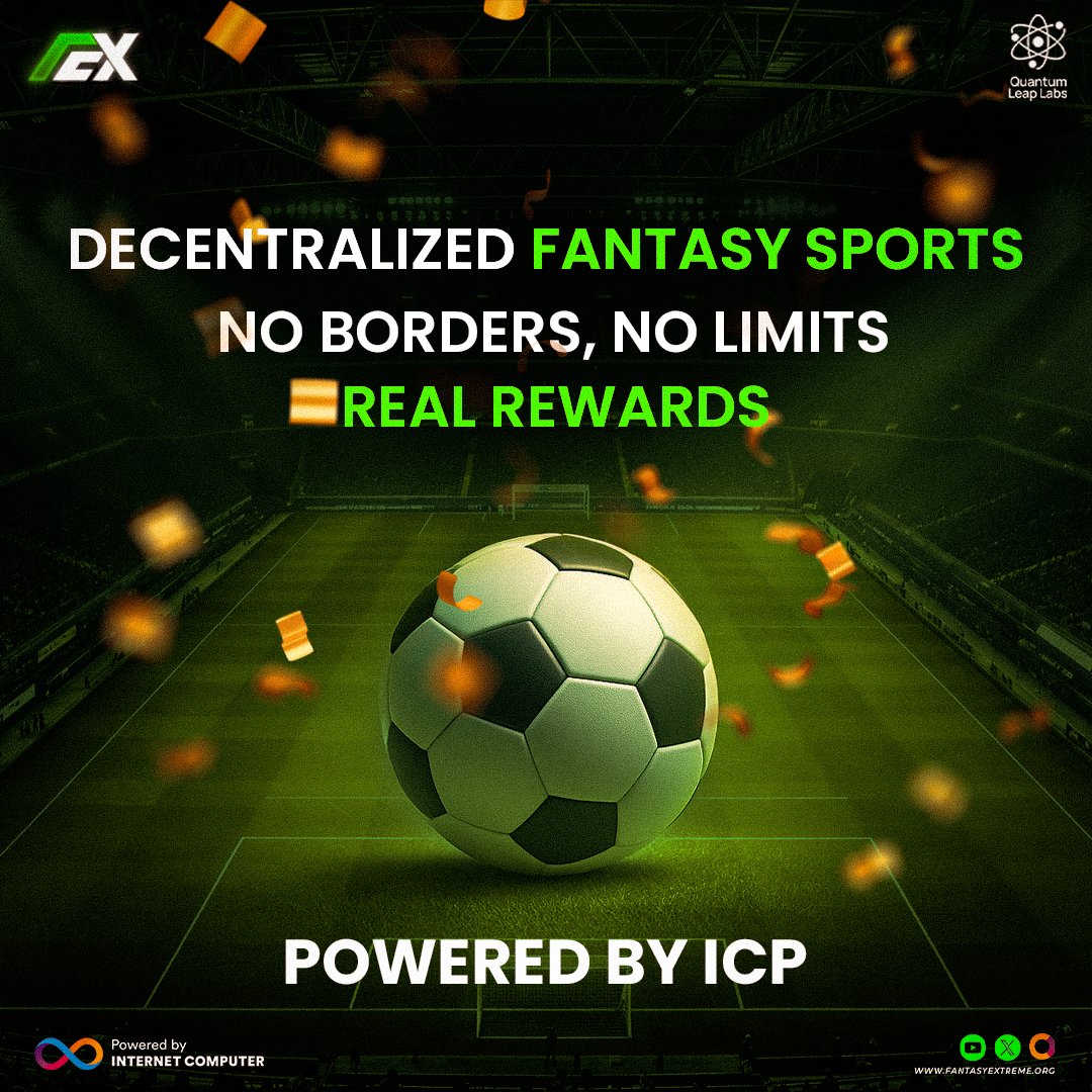 🌍 Decentralized. 🏆 Rewarding. ⚡ Limitless.
Fantasy sports just leveled up with #fantasyextreme. No borders, no middlemen—just pure strategy, skill, and real $ICP rewards.
Built on Internet Computer Protocol. 

💻 Dive now: fantasyextreme.org

#fantasysports #Web3Sports