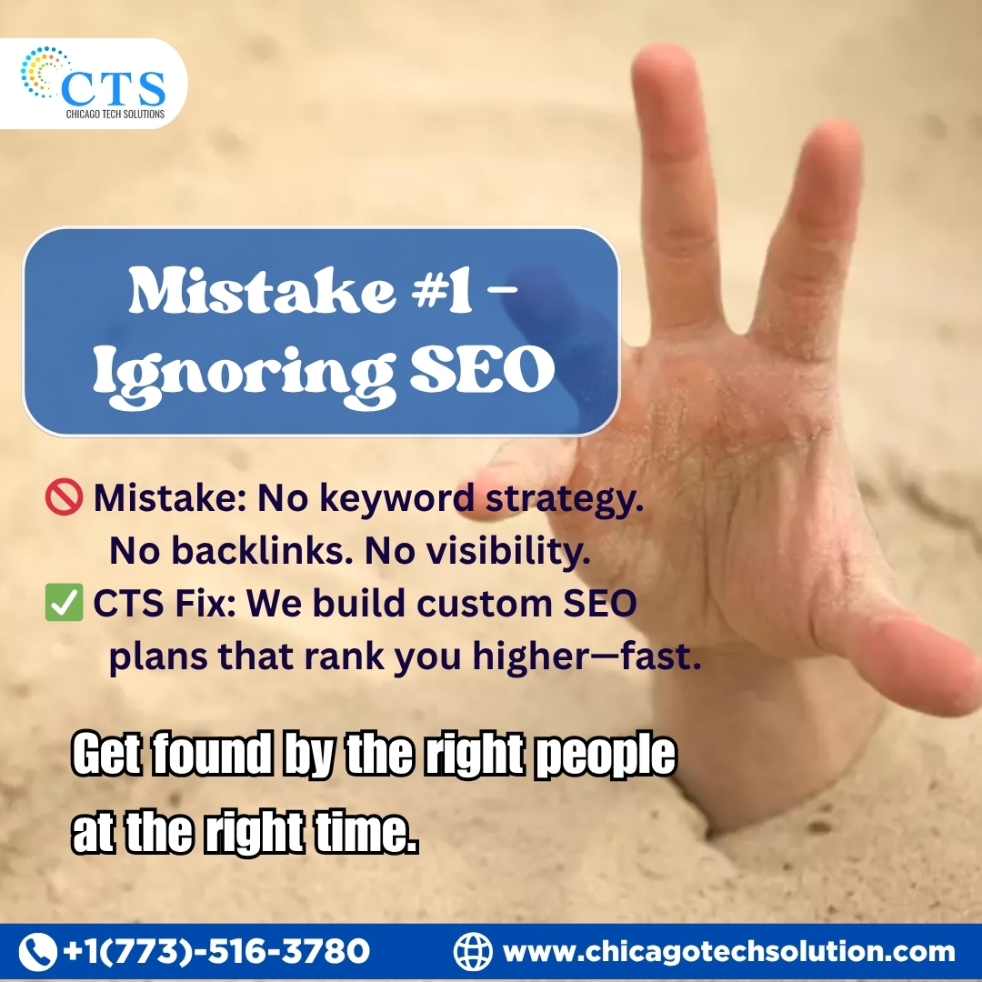 ChicagoTechSol1's tweet image. Discover 5 digital marketing mistakes killing growth and how Chicago Tech Solution fixes them for powerful, converting campaigns.

#DigitalMarketingTips #ChicagoTechSolution #MarketingMistakes #OnlineGrowth #SmartStrategy #SmallBusinessMarketing #SEOStrategy #GrowthHacking