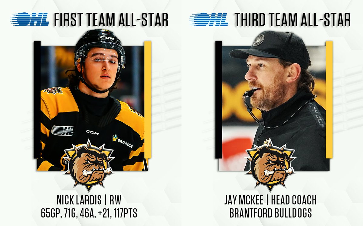 Congratulations to both Nick &amp; Jay for their incredible 2024-25 seasons and being named as OHL All-Stars!

Details: chl.ca/ohl-bulldogs/a…

#BFD #OHL
