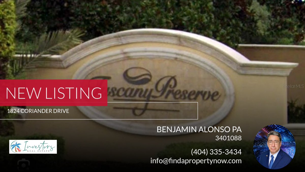 BenAlonsoCRE's tweet photo. 📍 New Listing 📍 Take a look at this fantastic new property that just hit the market located at 1824 Coriander Drive in Poinciana. Reach out here or at (404) 335-3434 for more information

Thank you

Ben Alonso ABR PSA AHWD e-PRO ... https://t.co/SXFcfnJg2S https://t.co/tOjSoDBku7