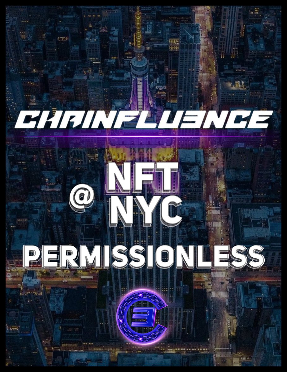 💎GIVEAWAY

📍We're headed to NYC in 4 weeks for NFT NYC &amp; Permissionless. If your brand is looking for creators to sponsor and go out &amp; rep your company/project shoot us a dm. 

- Follow us
- Repost this post
- Tag 3 Friends

🔥Prize: .5 Solana 
*ends 6/7