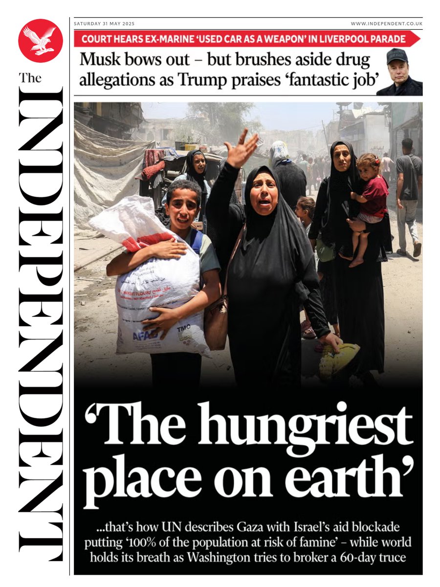 Tomorrow's @independent front page. To subscribe to the Daily Edition independent.co.uk/subscribe