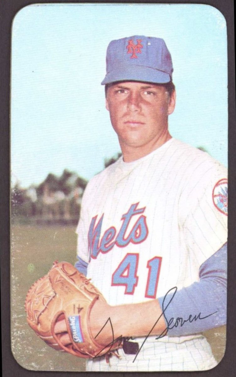 On 4/22/70, this #Mets ace had 9 Ks &amp; yielded just 1 run on 2 hits thru 5.2 IP. That’s a heckuva game! But #TomTerrific wasn’t done. He faced 10 more #Padres batters &amp; NONE of them put a ball in play!🔥 K’d the last 10 batters he faced for a total of 19 &amp; 2-1 CG victory. 🐐