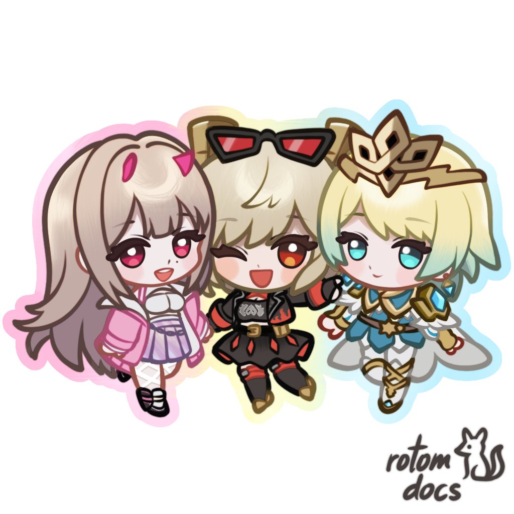 still trying this style out so have a viper burnice and a fjorm ( ＾ω＾ )