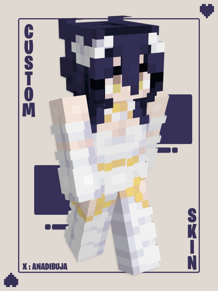 Minecraft Custom Skin - Commission  Albedo from Overlord 🪽

Portfolio: behance.net/ana_h 
VGen: vgen.co/AnaDibuja/

#minecraft #mcyt #pixelart #minecraftskin #minecraftskins #commission #comissionsopen