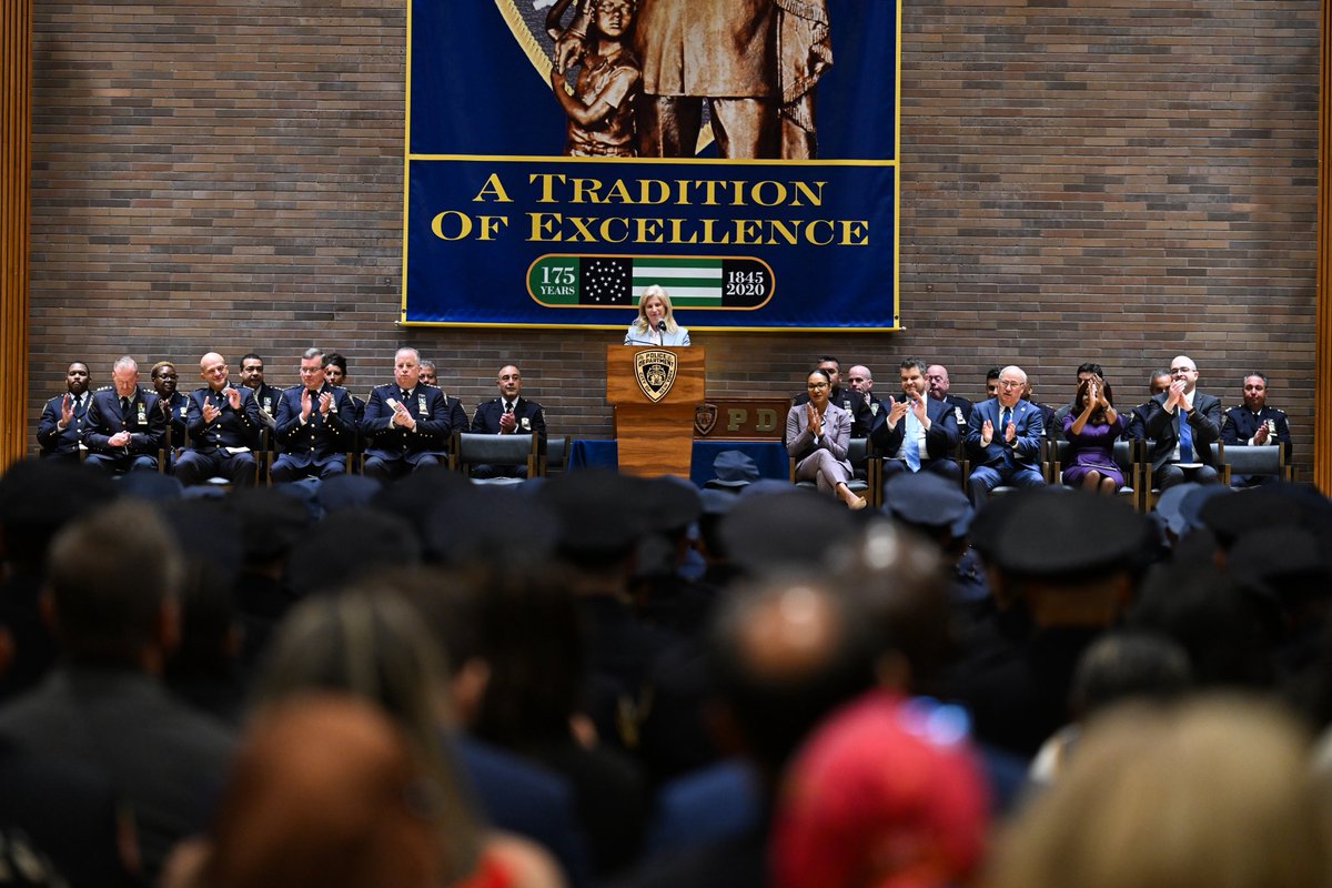 NYPDPC's tweet photo. Congratulations to everyone promoted today! A career in the NYPD is about service, leadership, courage, and compassion – qualities that today’s promotees have shown again and again. They have what it takes to be the best, and they will shape the future of our department. https://t.co/AmMvoq1saA