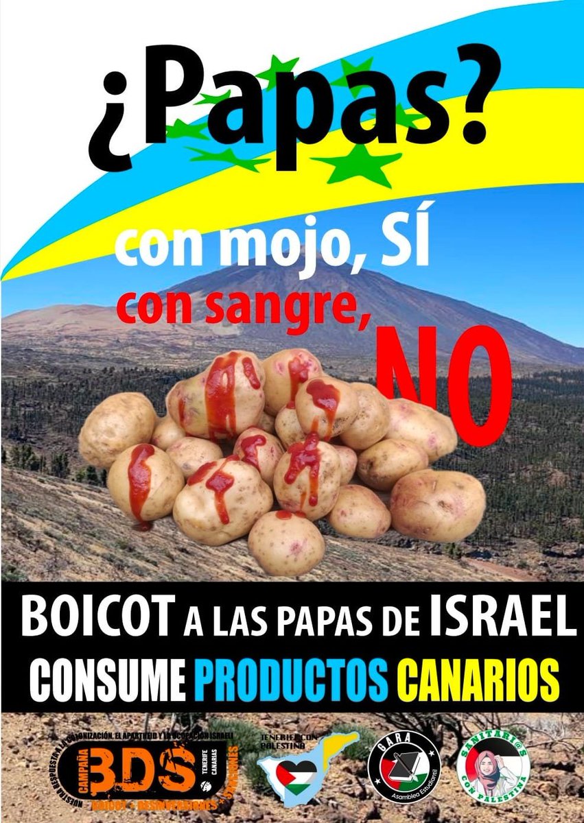 lacasademitia's tweet photo. CANARIAS ¿Papas? Con mojo sí, con sangre no - Fuera de Canarias la papa israelí https://t.co/wVo7utPPP1 a través de @lacasademitia https://t.co/6AG3hNwPBj