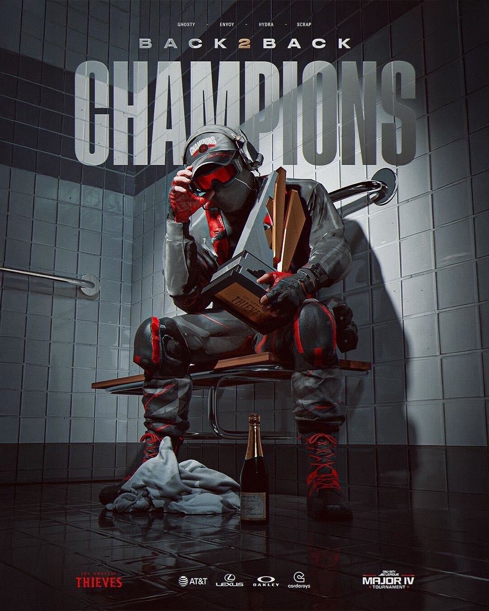 CordaRoys's tweet photo. Back-to-back and built different ๐๐ฅ
Shoutout to the LA Thieves for running it again at DreamHack Dallas.
We see you, champs ๐
#100Thieves #Back2Back #Champions #DreamHackDallas https://t.co/k6NvTRJ9cw
