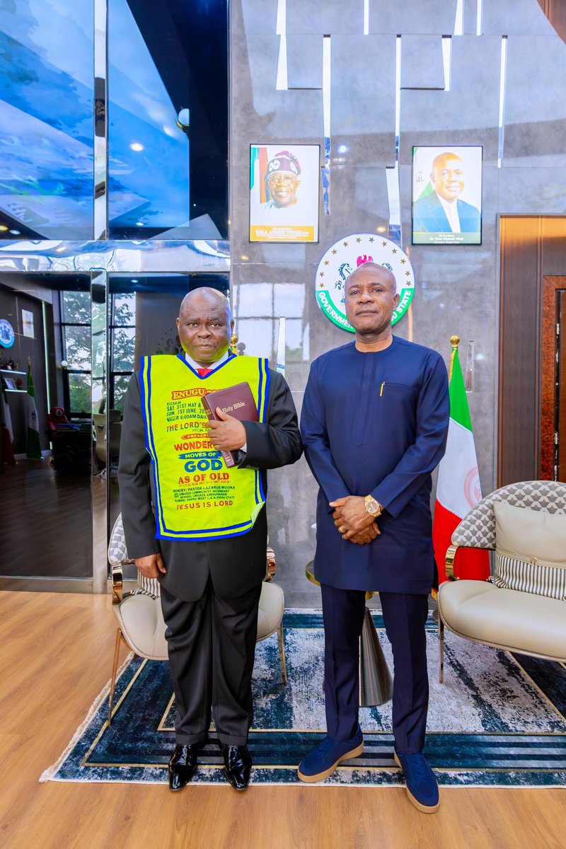 I was pleased to receive Bishop Lazarus Muoka, head pastor of The Lord's Chosen Charismatic Revival Ministries, today in my office. We had a warm and thoughtful exchange, and I appreciate his visit.