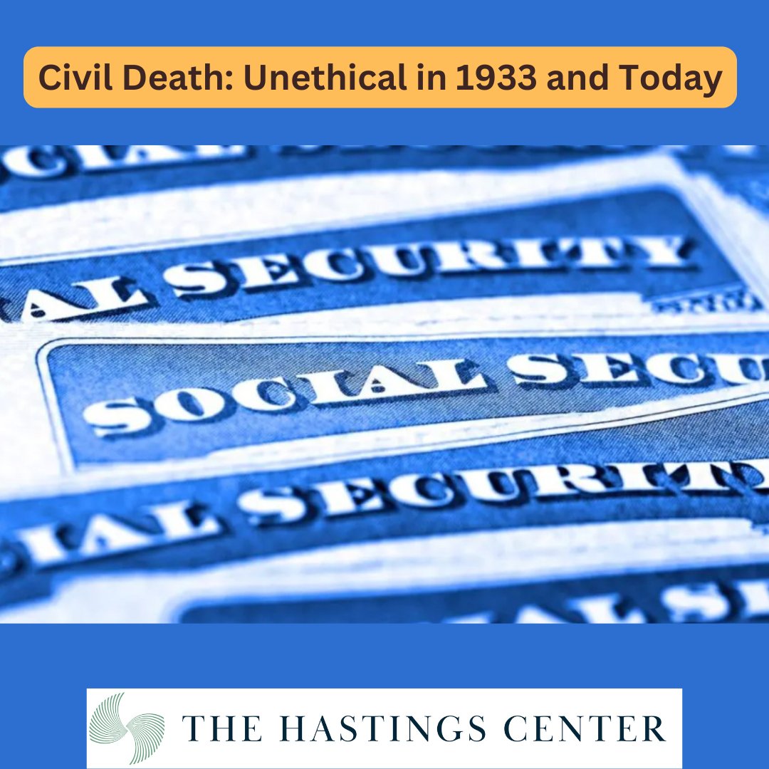The Hastings Center (@hastingscenter) on Twitter photo โ๏ธ ๐๐ข๐ฏ๐ข๐ฅ ๐๐๐๐ญ๐ก: ๐๐ง๐๐ญ๐ก๐ข๐๐๐ฅ ๐ข๐ง ๐๐๐๐ ๐๐ง๐ ๐๐ง๐๐ญ๐ก๐ข๐๐๐ฅ ๐๐จ๐๐๐ฒ
๐ NEW Hastings Bioethics Forum essay by David Goldman, thehastingscenter.org/civil-death-unโฆ
#HastingsCenter #Bioethics #CivilDeath #Ethics โ๏ธ ๐๐ข๐ฏ๐ข๐ฅ ๐๐๐๐ญ๐ก: ๐๐ง๐๐ญ๐ก๐ข๐๐๐ฅ ๐ข๐ง ๐๐๐๐ ๐๐ง๐ ๐๐ง๐๐ญ๐ก๐ข๐๐๐ฅ ๐๐จ๐๐๐ฒ
๐ NEW Hastings Bioethics Forum essay by David Goldman, thehastingscenter.org/civil-death-unโฆ
#HastingsCenter #Bioethics #CivilDeath #Ethics