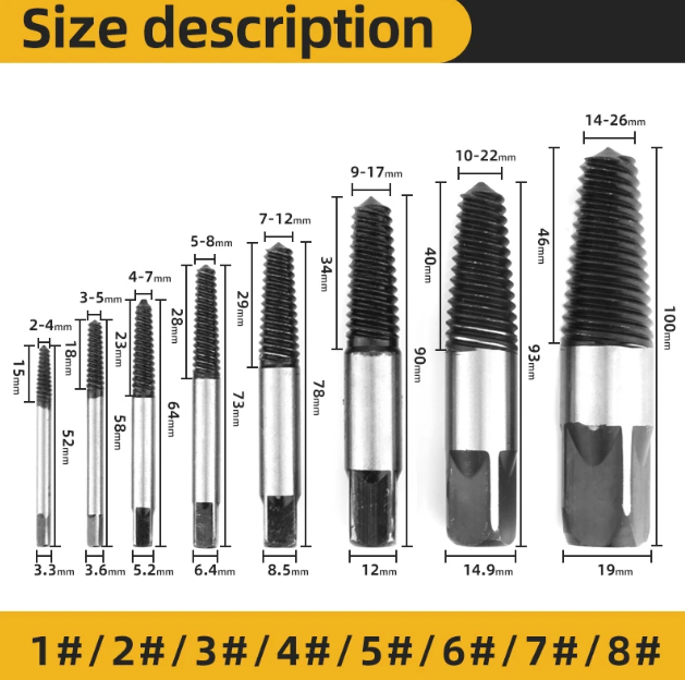 smartshoptools's tweet photo. Stuck screw? No sweat. 🔧 The 5/6Pcs Screw Extractor Set makes bolt &amp; screw removal a breeze. Just $5.99–$8.99!

https://t.co/QwuPqOEalu

#DIYTools #ScrewExtractor #ToolKitEssentials #FixItFast #Woodworking #MetalRepair https://t.co/BaLLFNf57S