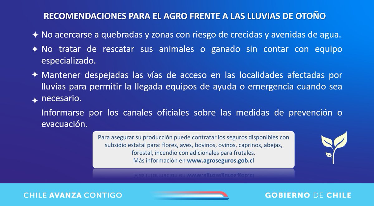Portal Agroclimático (@agroclimaticocl) on Twitter photo 📰¿Cómo estuvo esta semana en materia agroclimática? ¿Qué condiciones predominarán la próxima? En nuestro Semanario AgroClimático podrán saber esto, además de recomendaciones para el agro. <a href="/MinagriCL/">Ministerio de Agricultura de Chile 🇨🇱</a> <a href="/Sub_Agricultura/">Subsecretaría de Agricultura</a> 📰¿Cómo estuvo esta semana en materia agroclimática? ¿Qué condiciones predominarán la próxima? En nuestro Semanario AgroClimático podrán saber esto, además de recomendaciones para el agro. <a href="/MinagriCL/">Ministerio de Agricultura de Chile 🇨🇱</a> <a href="/Sub_Agricultura/">Subsecretaría de Agricultura</a>