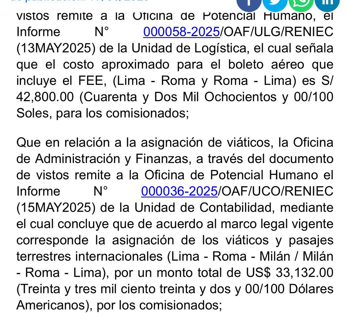 Hay que reducir la cantidad de funcionarios de este país. Paran hueveando