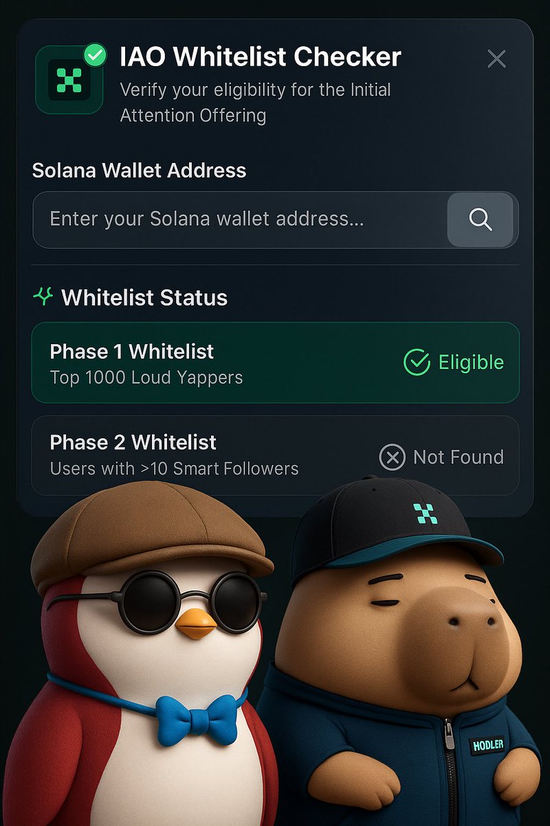 We made it Ladies and Gentlemen 🏆

Big thanks to everyone who Supported and Grind with me 💙

We still Stay Loudio and continue to support <a href="/stayloudio/">Loud!</a> 📣

I kinda like my <a href="/pudgypenguins/">Pudgy Penguins</a> and <a href="/KaitoAI/">Kaito AI 🌊</a> NFTs together. 

What do you think is it a good Pair ?