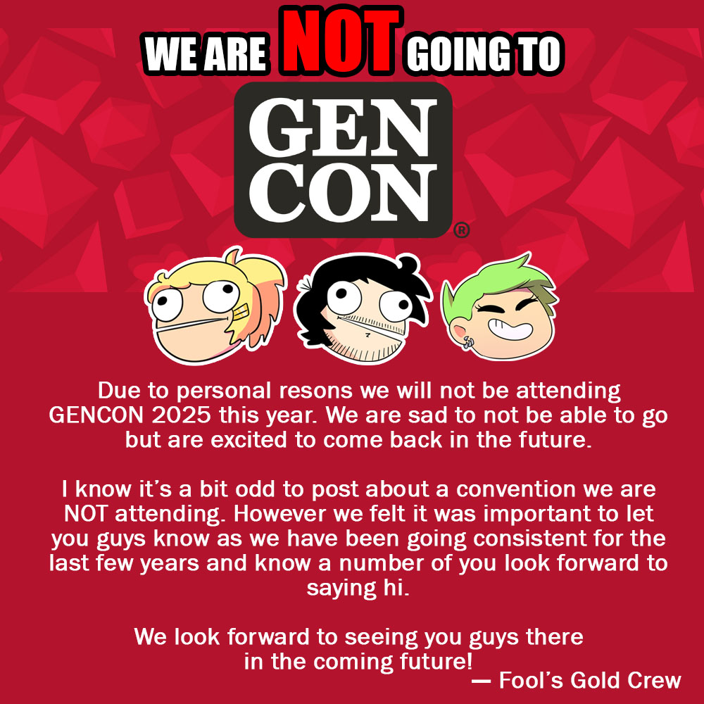 An update on Gencon 2025 🧡
Sorry guys. It was a hard decision to make😔