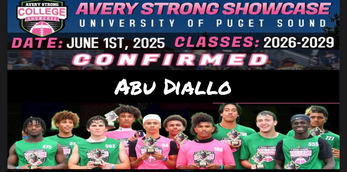 Abu Diallo (@abu_diallo7) on Twitter photo Can’t wait to compete at session 3 this Sunday! <a href="/AveryShowcases/">Avery Strong Showcases</a> <a href="/BrandonHuffman/">Brandon Huffman</a> <a href="/Ryan_Clary_/">Ryan Clary</a> <a href="/Murdock_02/">Frank Murdock</a> <a href="/NorthCreekFB/">North Creek HS Football</a> Can’t wait to compete at session 3 this Sunday! <a href="/AveryShowcases/">Avery Strong Showcases</a> <a href="/BrandonHuffman/">Brandon Huffman</a> <a href="/Ryan_Clary_/">Ryan Clary</a> <a href="/Murdock_02/">Frank Murdock</a> <a href="/NorthCreekFB/">North Creek HS Football</a>