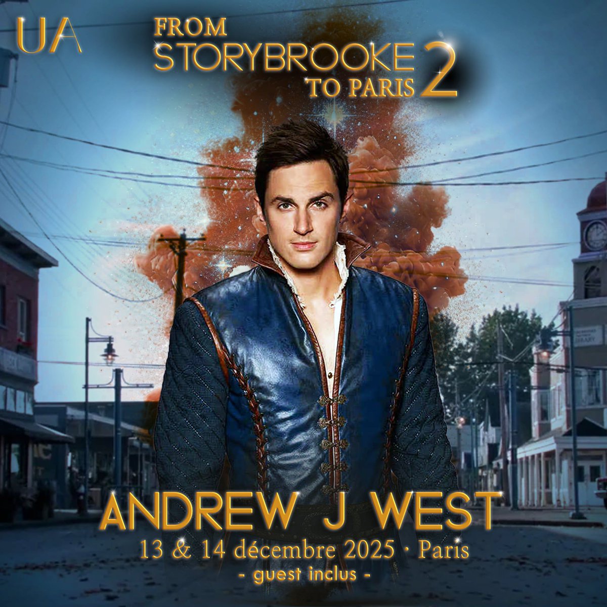 Bonjour à tous,

Nous sommes ravis de vous annoncer que Andrew J. West est notre nouvel invité pour notre convention Once Upon A Time (From Storybrooke to Paris 2) qui aura lieu le 13 &amp; 14 Décembre 2024. 

Vous connaissez tous Andrew pour son rôle de Henry (adulte) dans la