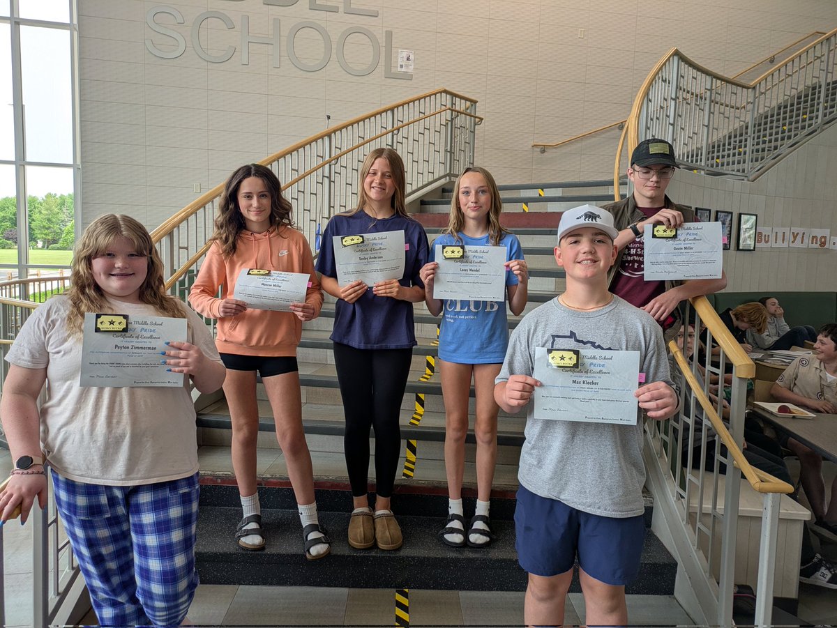 Busy day handing out Positive Behavior Referrals! These great kids are finishing the year strong! #themiddlematters