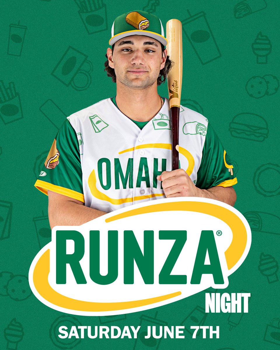 Omaha Storm Chasers (@omastormchasers) on Twitter photo Join us for our annual <a href="/Runza/">Runza Restaurants</a> Night on June 7th! The first 1,000 ticketed fans will receive a Runza Hawaiian shirt!
The player worn jerseys will also be auctioned off in-game with proceeds benefiting <a href="/Food4Heartland/">Food Bank for the Heartland</a>!
🎟️: bit.ly/3EWOSl3 Join us for our annual <a href="/Runza/">Runza Restaurants</a> Night on June 7th! The first 1,000 ticketed fans will receive a Runza Hawaiian shirt!
The player worn jerseys will also be auctioned off in-game with proceeds benefiting <a href="/Food4Heartland/">Food Bank for the Heartland</a>!
🎟️: bit.ly/3EWOSl3