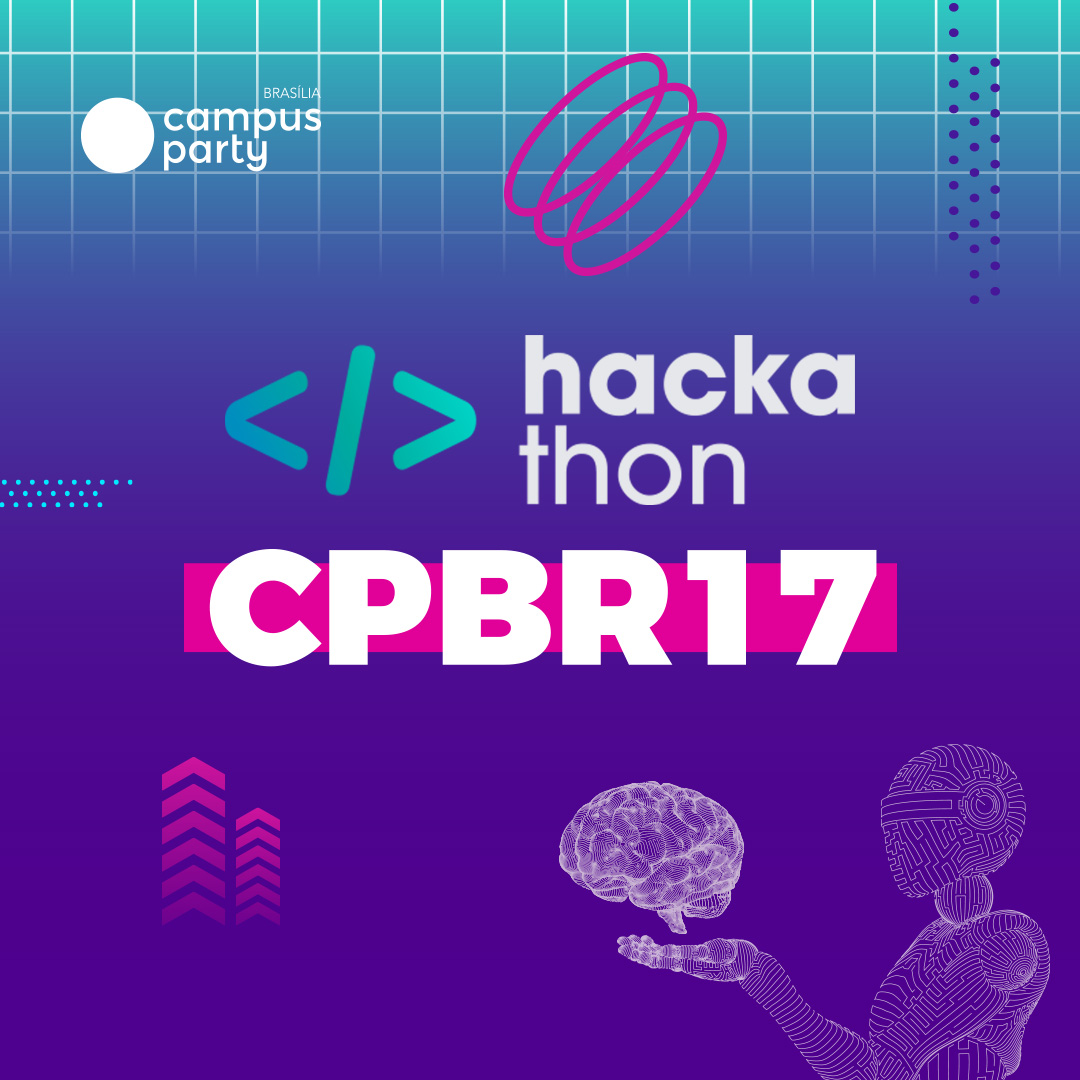 🎯 Participe dos #Hackathons da #CPBR17! Desafios em IA, segurança digital e inovação social te esperam com mentorias, prêmios e impacto real!  🌐 Mais informações no site: bit.ly/CPBR17Hkt | De 18 a 22/06 | Arena BRB Mané Garrincha – DF