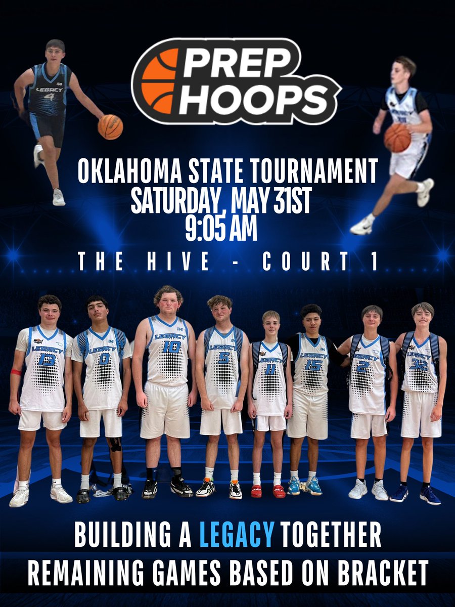Legacy_Basketball (@legacyyouthbas1) on Twitter photo After going 3-1 at the Jayhawk Jam in Lawrence followed by a strong 2-2 showing at the Grind Region Finals in Dallas last weekend, Legacy 15U Boys are ready to hit the court this weekend at the Oklahoma State Tournament. <a href="/PHCircuit/">Prep Hoops Circuit 🏀</a> <a href="/PrepHoopsOK/">Prep Hoops Oklahoma</a> <a href="/OkieBall_1/">OkieBall</a> #JayhawkJam #PHOKState After going 3-1 at the Jayhawk Jam in Lawrence followed by a strong 2-2 showing at the Grind Region Finals in Dallas last weekend, Legacy 15U Boys are ready to hit the court this weekend at the Oklahoma State Tournament. <a href="/PHCircuit/">Prep Hoops Circuit 🏀</a> <a href="/PrepHoopsOK/">Prep Hoops Oklahoma</a> <a href="/OkieBall_1/">OkieBall</a> #JayhawkJam #PHOKState