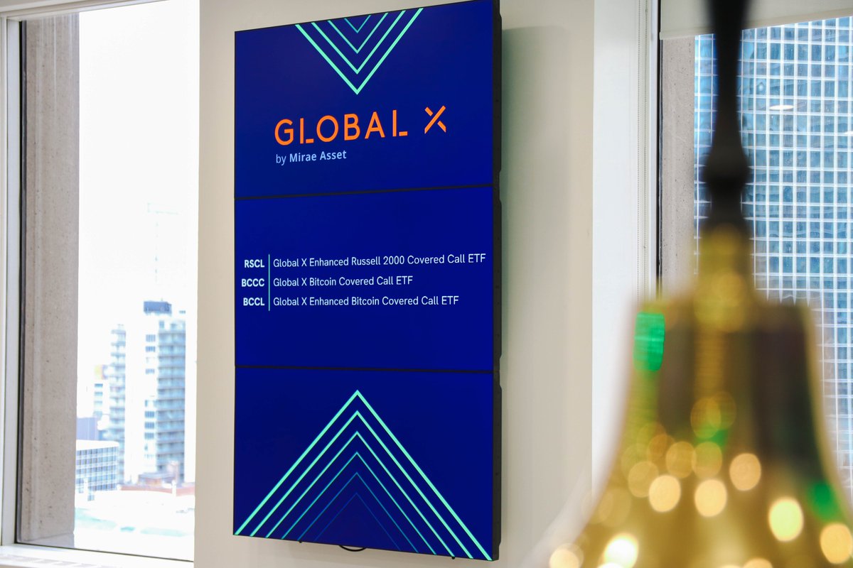 globalxca's tweet image. We rang the bell at @CboeCanada to celebrate the launch of three new funds from Global X!
• BCCC – Global X Bitcoin Covered Call ETF
• BCCL – Global X Enhanced Bitcoin Covered Call ETF
• RSCL – Global X Enhanced Russell 2000 Covered Call ETF