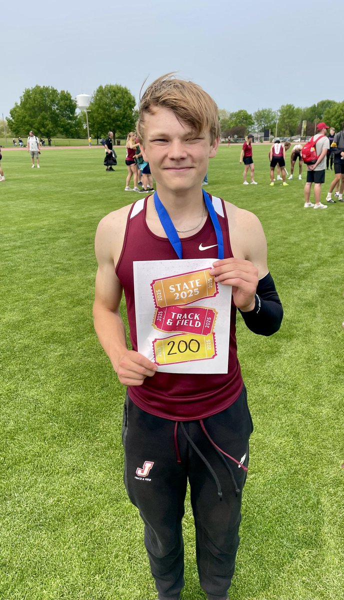 Owen Halvorson wins the 200 with a time of 22.14 and punches his ticket to state.