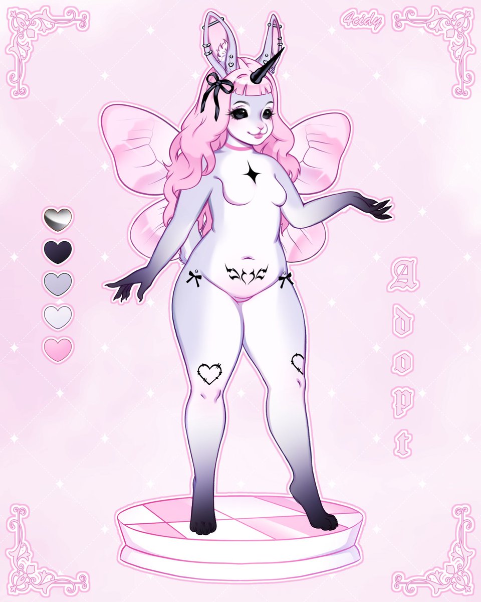 Cryptid Bunny Adopt - Open Auction 🐰🖤
🔁 are super appreciated!

#furrygirl