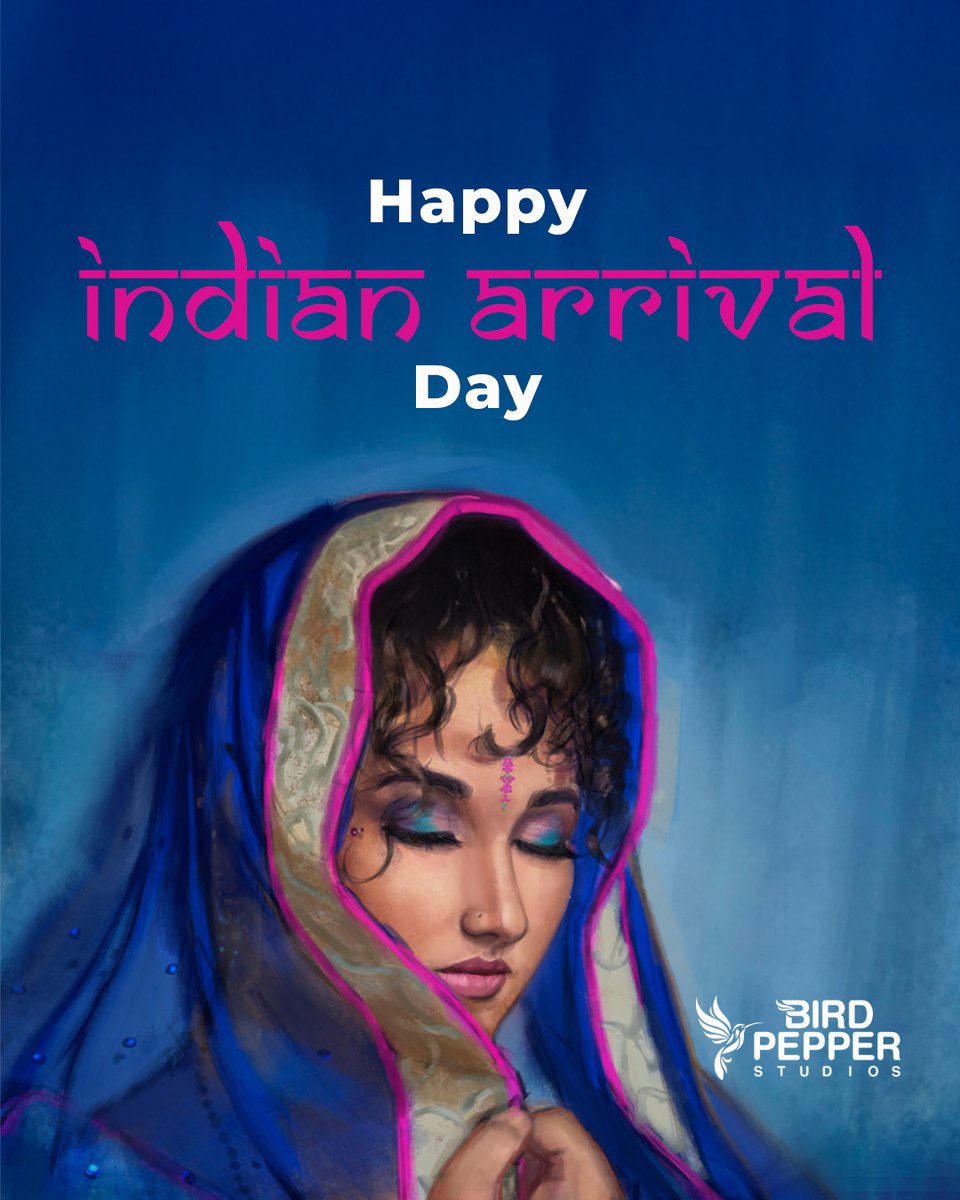 birdpepperstu's tweet photo. Happy Indian Arrival Day from all of us at Bird Pepper Studios!

#indianarrivalday #westindian #Caribbean #trinidad #digitalillustration #digitalart #triniartist #saree #birdpepperstudios https://t.co/z7jOsymEyM