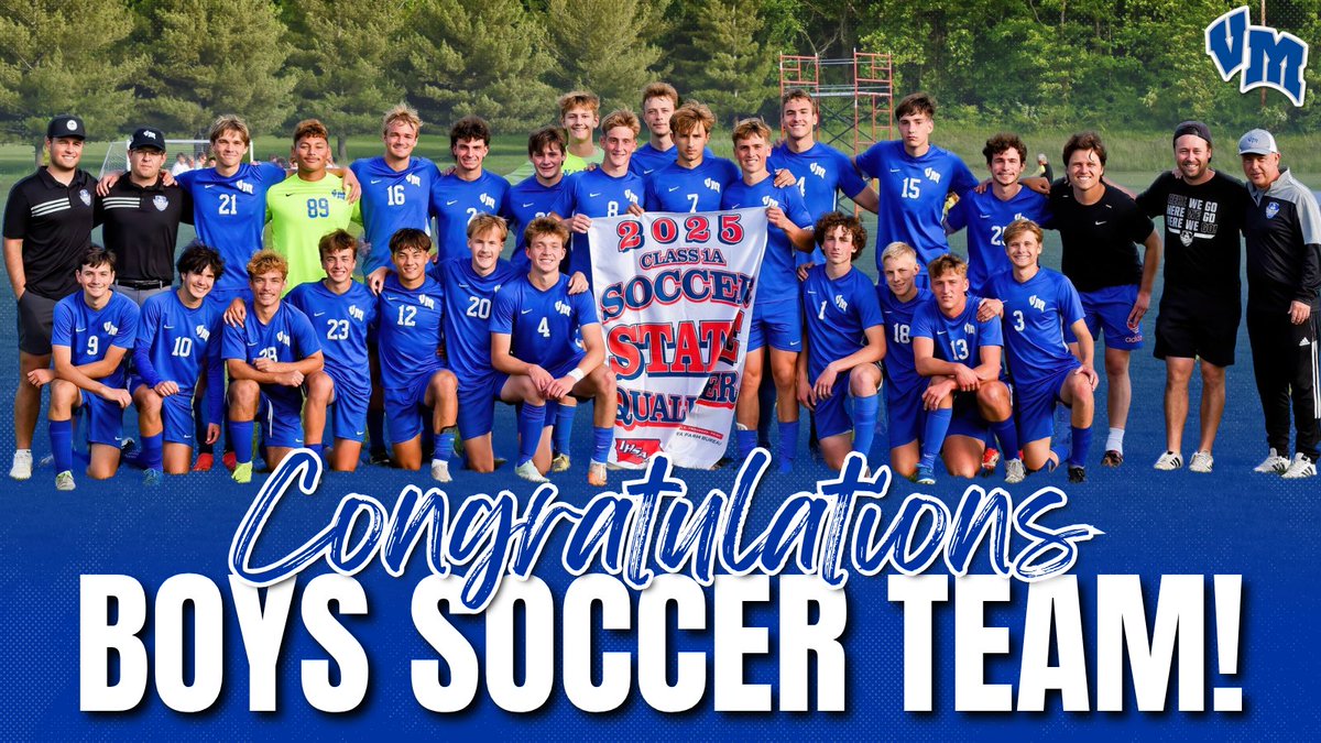 Congratulations to our boys’ soccer team on qualifying for the State Soccer Tournament! ✨

They will take on North Fayette Valley on Monday, June 2, at 5:30pm at the University of Iowa Soccer Complex in Iowa City.

#VanMeter