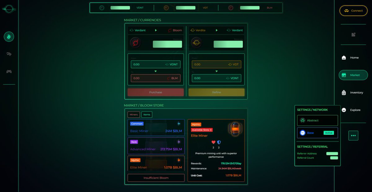 Xipzer's tweet image. VERDANT IS LIVE!
app.virtuals.io/virtuals/23844
VERDANT WORLD (MINERS) IS LIVE TOO!
ProjectVerdant.com
IMPORTANT:
Use the 3 dots icon "..." (settings) to switch between networks, or just change the network in your wallet/wallet app.
Happy mining everybody 💎