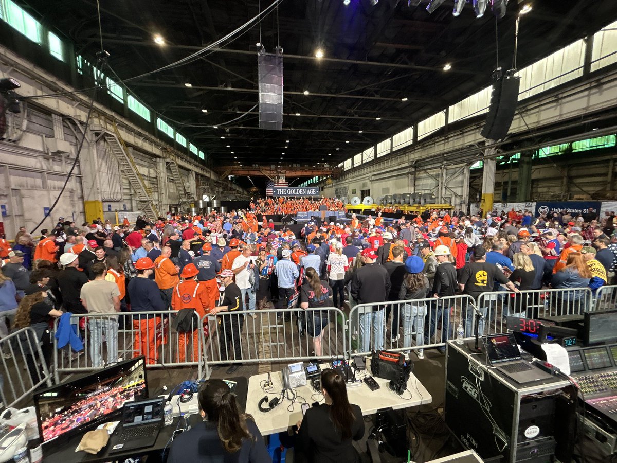 President Trump is set to speak here at U.S. Steel’s Irvin Plant about the partnership he announced between U.S. Steel and Nippon Steel. He’s scheduled to speak at 5:15.

I’m live with the latest on <a href="/KDKA/">KDKA</a> at 4,5, and 6.