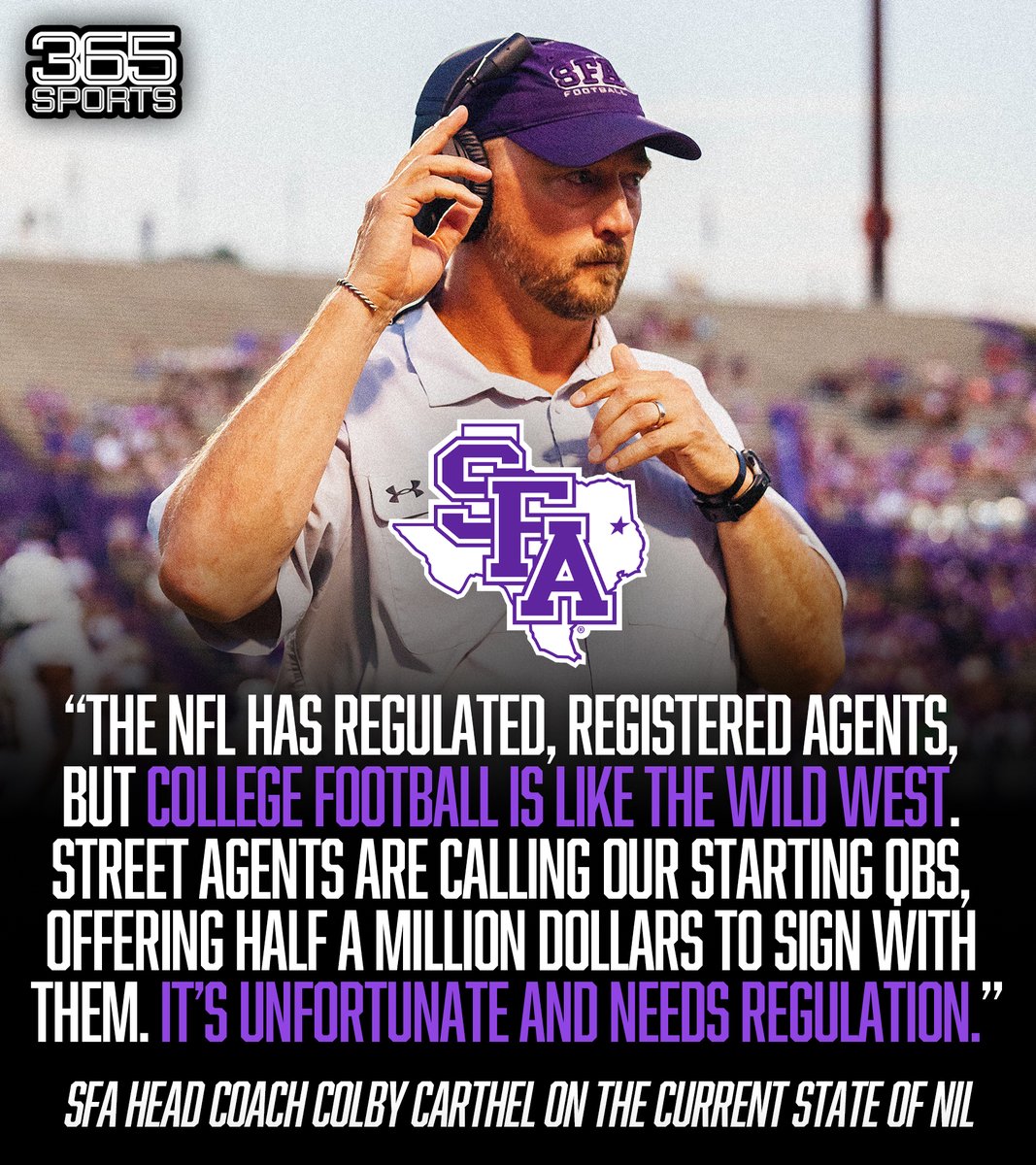 365sportsYT's tweet photo. College football’s NIL scene is out of control ⚠️
Unregulated agents are flooding players with huge offers, turning it into the Wild West. It’s time for clear rules and accountability to protect our athletes and the game’s integrity. 🏈
#NIL #CollegeFootball #RegulationNeeded https://t.co/OAKwVO1zaW