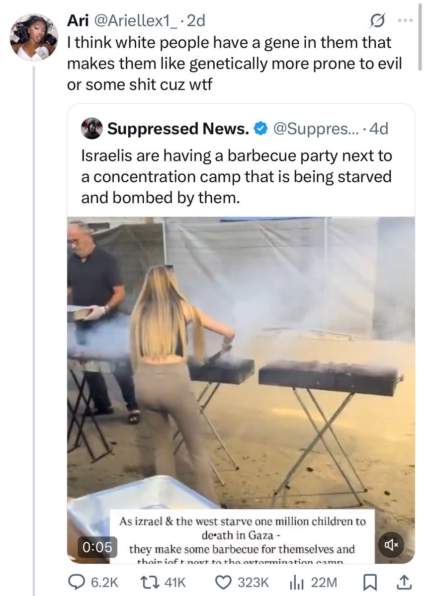 This is what I call accidental noticing.
It's not antisemitic because she doesn't have the IQ for that.