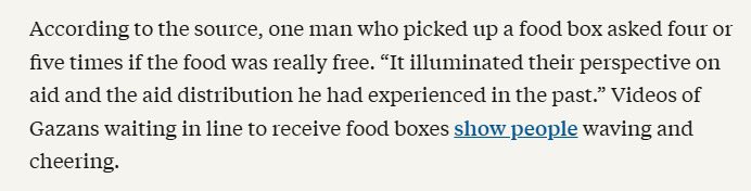 Jacob Ben-David Linker 🪬🕎✡️🕎🪬 (@jacobalinker) on Twitter photo According to <a href="/TheFP/">The Free Press</a>, Gazans were shocked that the new aid being distributed was free.
One guy couldn’t believe it, and had to ask FIVE TIMES if it was really free because it was such a shock to him.
It’s just so evil. How could the UN have let this happen? According to <a href="/TheFP/">The Free Press</a>, Gazans were shocked that the new aid being distributed was free.
One guy couldn’t believe it, and had to ask FIVE TIMES if it was really free because it was such a shock to him.
It’s just so evil. How could the UN have let this happen?