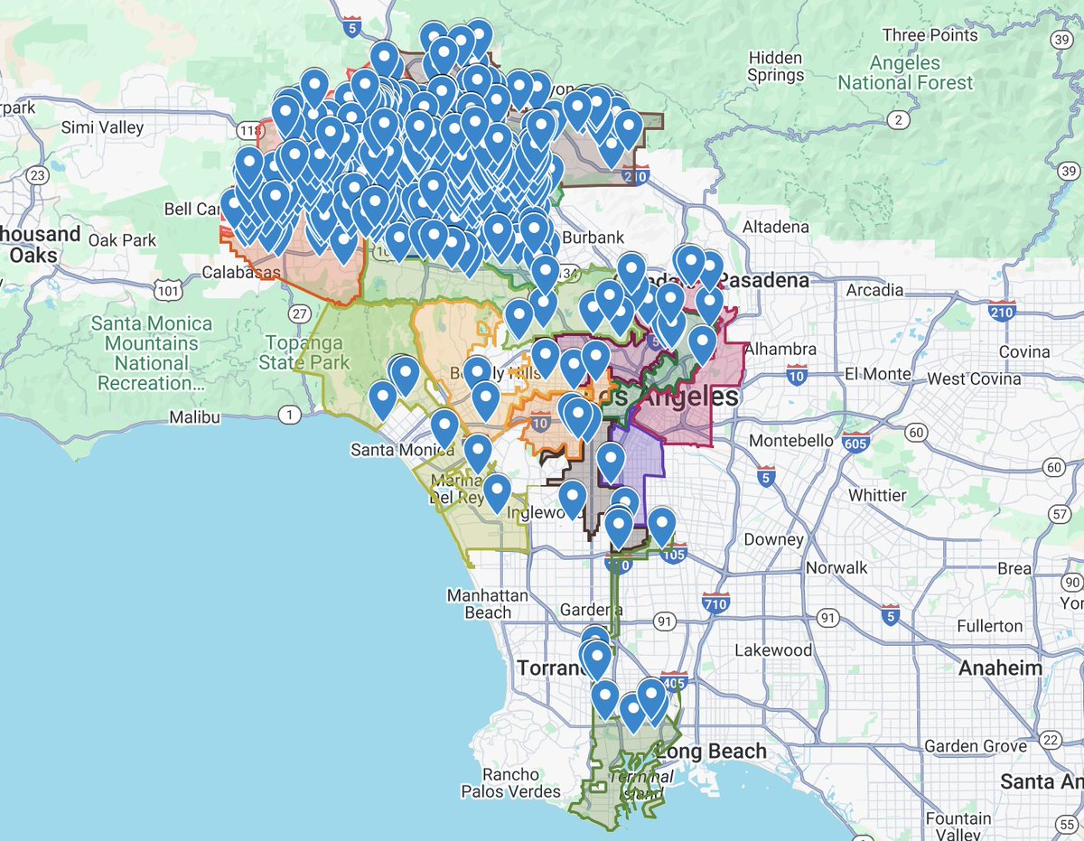 The brilliant Oren Hadar created a map of all 500+ of the SB 9 projects that started construction in Los Angeles in 2024.

He found: 
- 92% of them are in the Valley
- Very few did lot splits

SB 9 is starting to see some real traction, but it desperately needs fixes (SB 677)