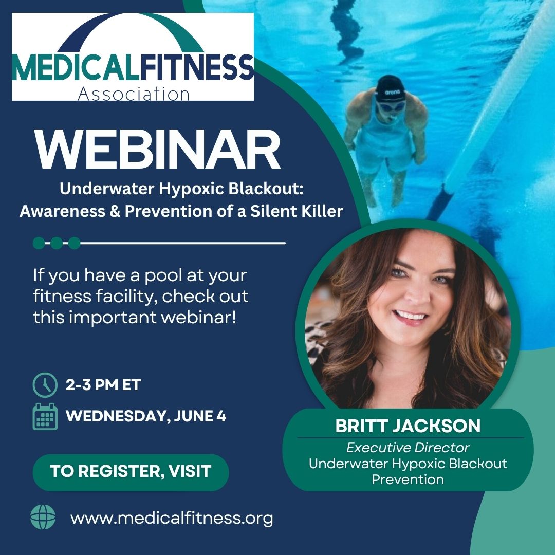 Underwater Hypoxic Blackout is a silent killer. Learn how to recognize, prevent, and respond. Join Britt Jackson for a powerful webinar on UHB awareness, prevention, and safety protocols. Includes Q&amp;A!
Click here: medicalfitness.org/events/webinar…

#WaterSafety #UHB #Lifeguards #Aquatics