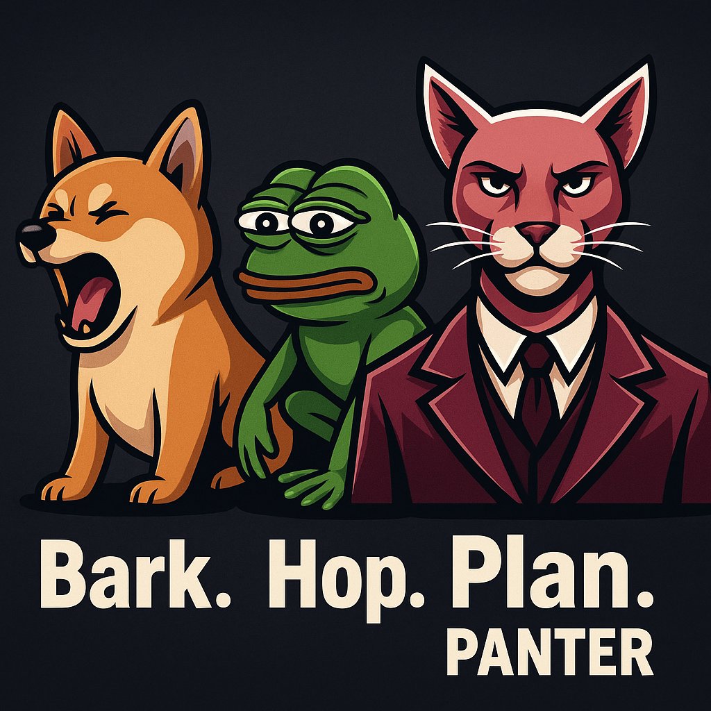 Panter_Token's tweet photo. 🐶 Bark.
🐸 Hop.
🐾 Think.
$PTR — the one that moves differently.
Not just a meme. A mindset.
#PTR #Pumpfun #MemeCoin #ZeroUtility #DarkHorse #Solana https://t.co/2ffvAIA9Kl