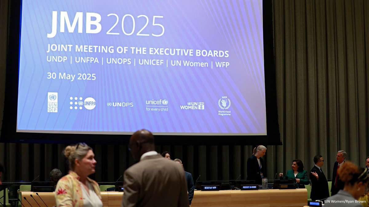 EcuadorONU's tweet photo. Today, the Joint Meeting of the Executive Boards of @UNDP, @UNFPA, @UNOPS, @UN_Women, @WFP & @UNICEF addressed two key topics: the implementation of the #QCPR & strategic planning, and the Duty of Care for the UN workforce.
As President of the Triple Board, 🇪🇨 Amb. @AndresMontalvoS moderated a high-level dialogue between agency leaders and Member States, fostering political alignment for more coherent, accountable and people-centered UN development cooperation. #Multilateralism #UN
📸 credit: UN Women/Ryan Brown