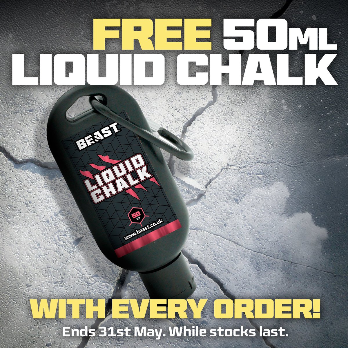 There’s still time to get your FREE 50ml bottle of Liquid Chalk from Beast Pharm 

Plus get 10% off by using discount code “AJAX” at the checkout 

beastpharm.com/?sca_ref=67058…

#BeastPharm #TeamBeast