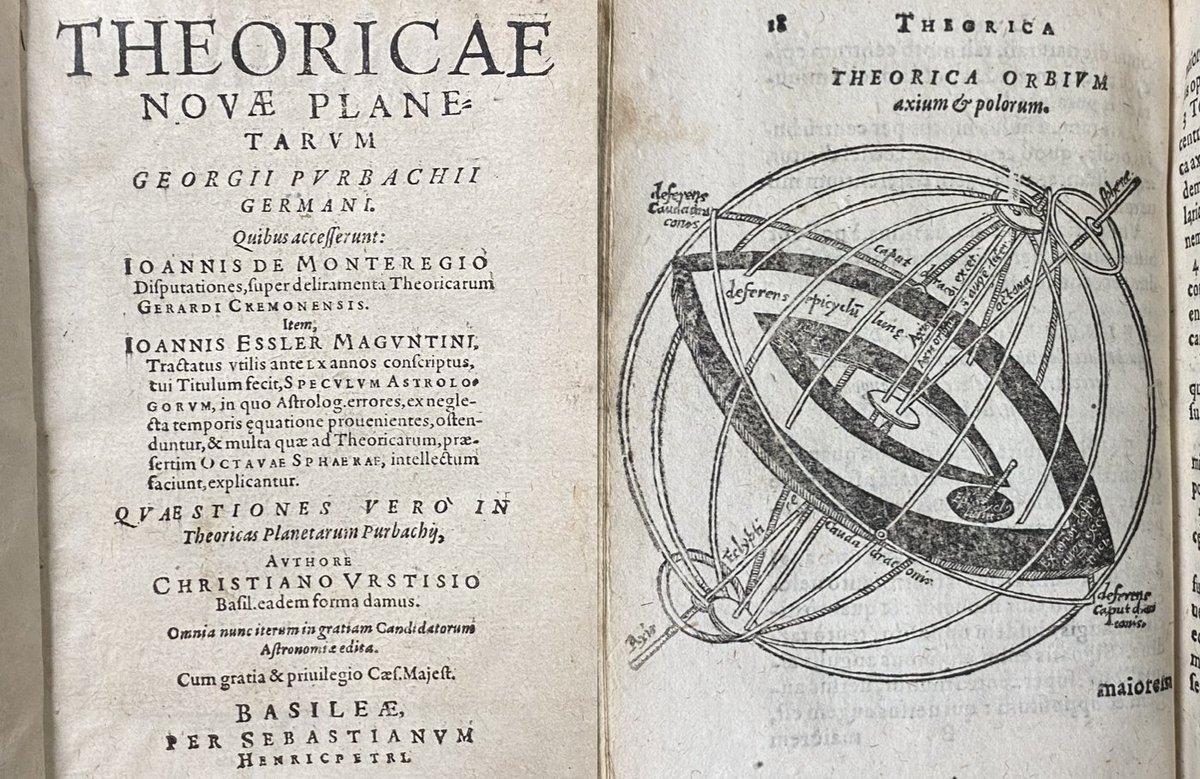 Dr. JoAnn Palmeri (@palmerijoann) on Twitter photo #SpecialCollections Image-A-Day 📚✨
Theoricae novae planetarium (1596) by Georg von Peuerbach (born 30 May 1423) #HistAstro #RareBooks (#HistSci Collections <a href="/OU_Libraries/">University of Oklahoma Libraries</a>) #SpecialCollections Image-A-Day 📚✨
Theoricae novae planetarium (1596) by Georg von Peuerbach (born 30 May 1423) #HistAstro #RareBooks (#HistSci Collections <a href="/OU_Libraries/">University of Oklahoma Libraries</a>)
